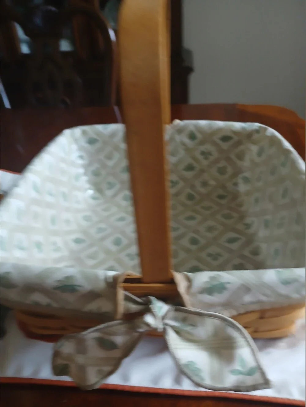 Longaberger Pie Basket w/ Liner & Protector